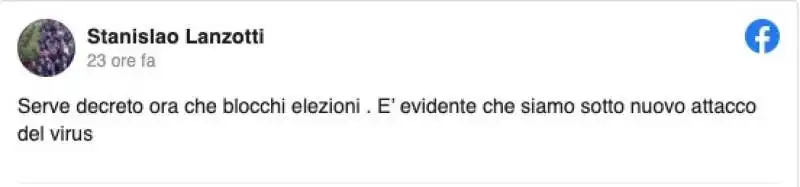 stanislao lanzotti chiede di rinviare le elezioni