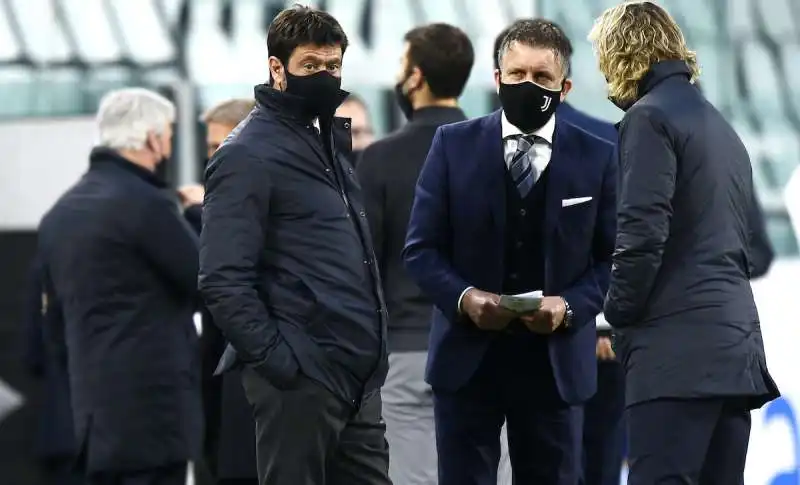 ANDREA agnelli CON FEDERICO cherubini E PAVEL nedved