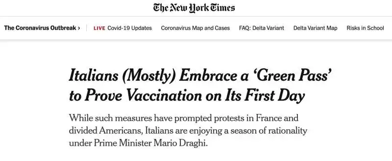 ARTICOLO DEL NEW YORK TIMES SU DRAGHI E LA RAZIONALITA' DOPO IL POPULISMO