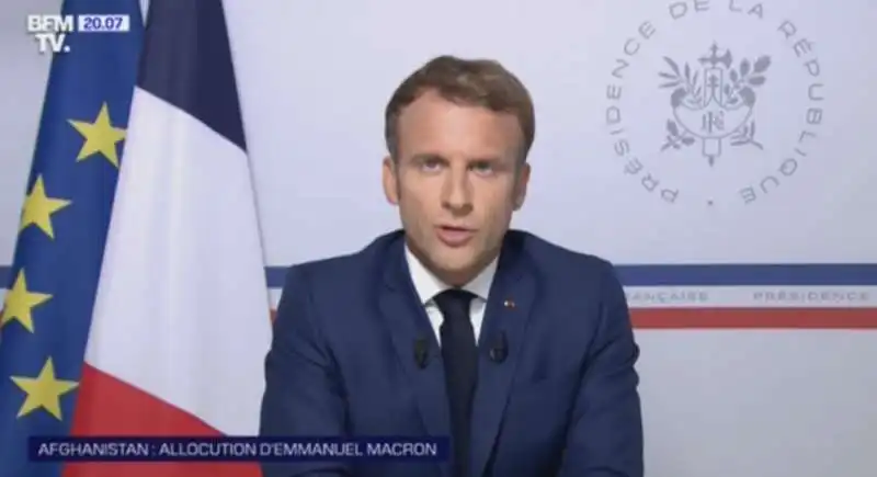 il discorso di emmanuel macron dopo la caduta di kabul 