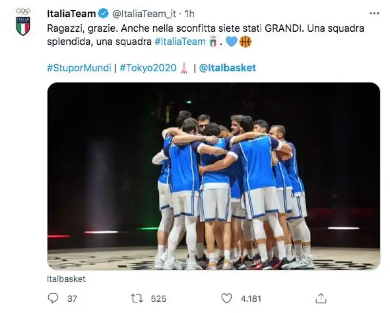 IL TWEET DI ITALIATEAM