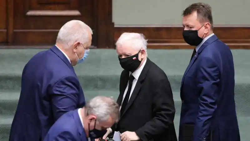 jaroslaw kaczynski al sejm (parlamento polacco) per la legge bavaglio 