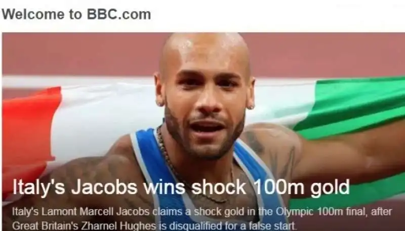 la vittoria di marcell jacobs nei 100 m   bbc