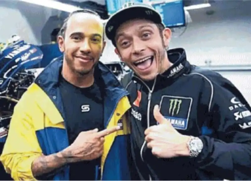 lewis hamilton e valentino rossi