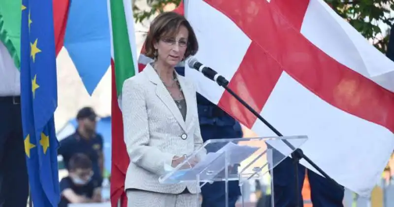 marta cartabia a genova - commemorazione ponte morandi  2