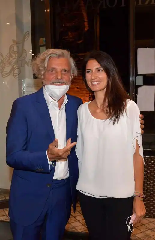 massimo ferrero con virginia raggi  foto di bacco