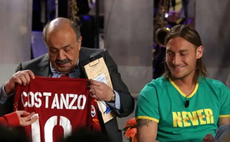 MAURIZIO COSTANZO CON FRANCESCO TOTTI