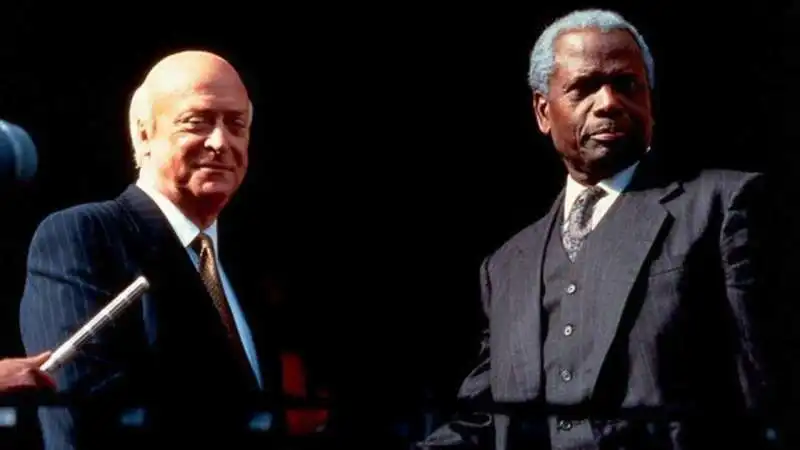 michael caine sidney poitier  mandela e de klerk 