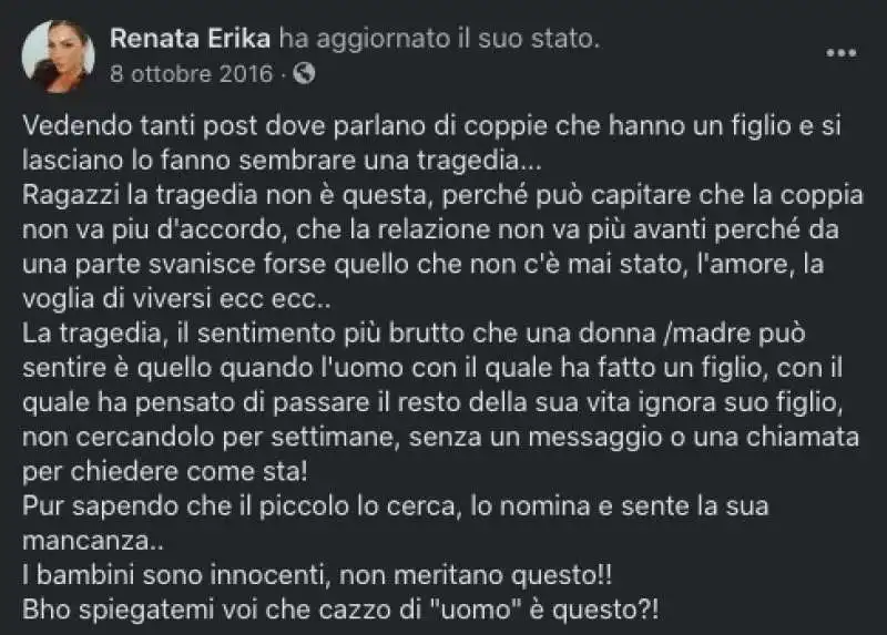 post di renata erika del 2016 contro marcell jacobs