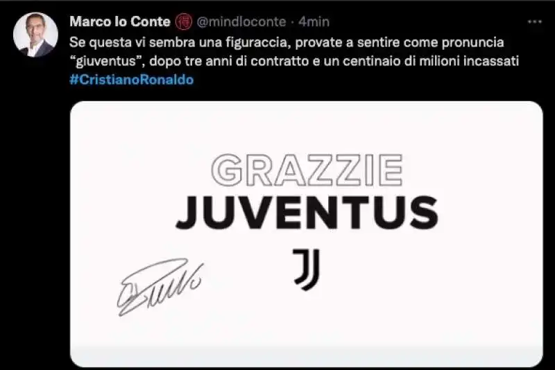 TWEET SU ADDIO  CRISTIANO RONALDO ALLA JUVENTUS 2