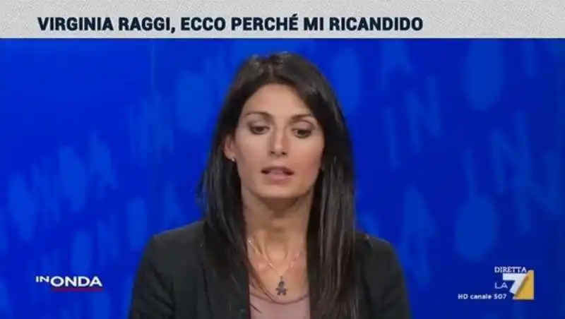 virginia raggi ospite di 'in onda' 1