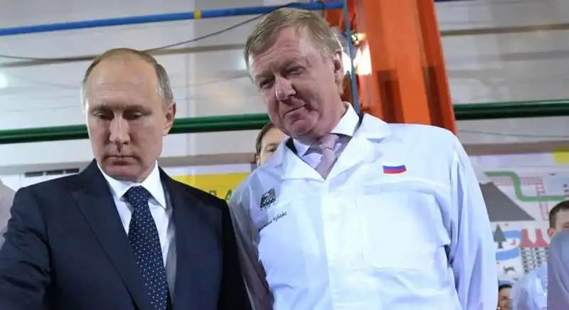 Anatoly Chubais e Vladimir Putin