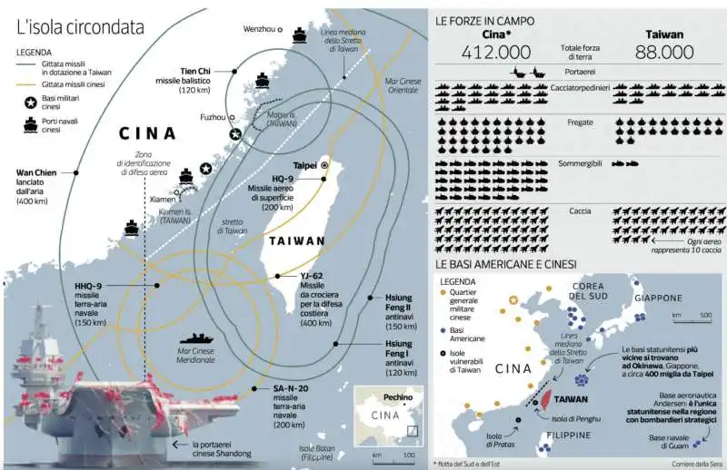 ESERCITAZIONI MILITARI CINESI A TAIWAN 