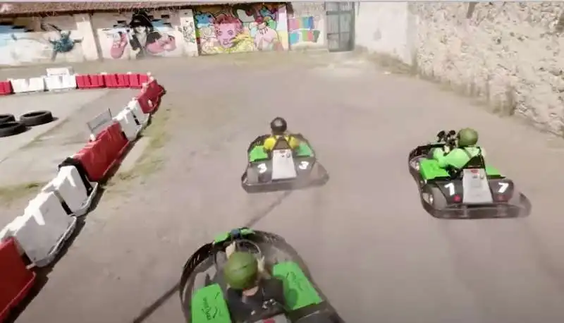 gara di go kart nel carcere di fresnes