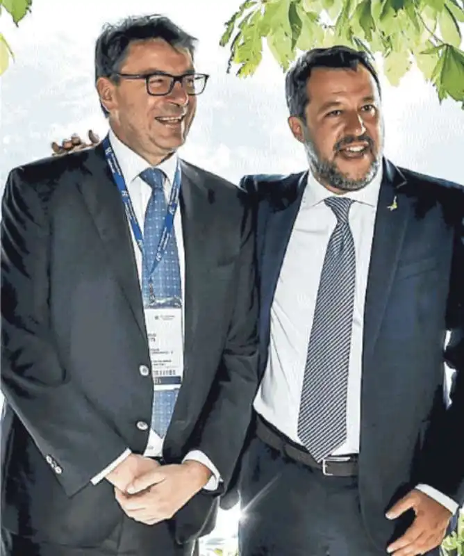 GIANCARLO GIORGETTI E MATTEO SALVINI 