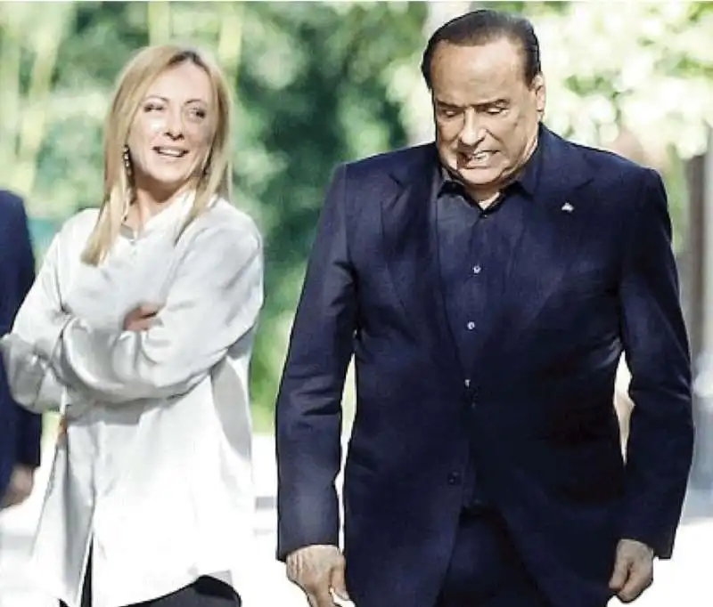 GIORGIA MELONI E SILVIO BERLUSCONI