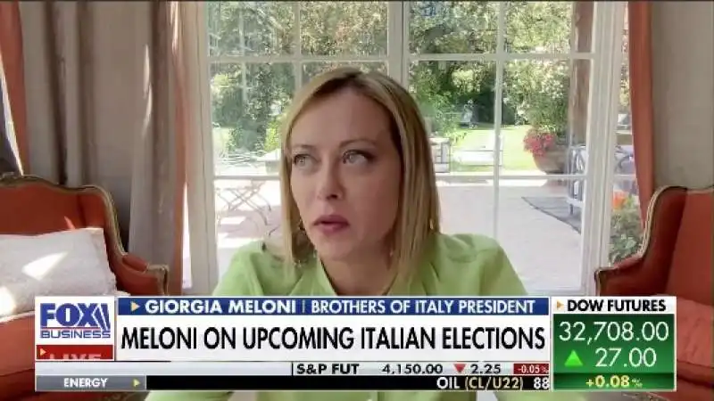 GIORGIA MELONI INTERVISTATA DA FOX   