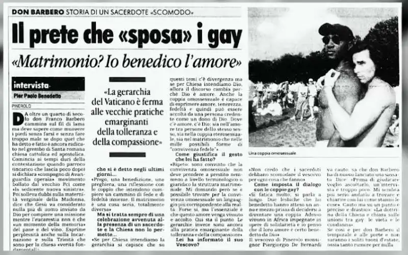 il prete che sposa i gay