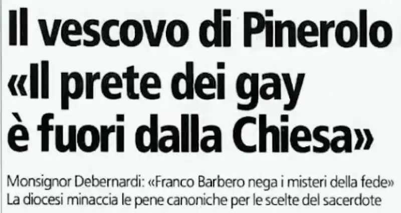 il prete dei gay fuori dalla chiesa