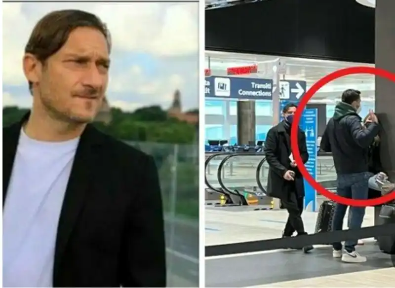 LEGGO-AMICI DI TOTTI A FIUMICINO E UNA BIONDA MISTERIOSA