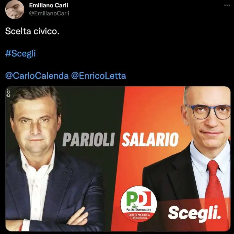 LO SLOGAN SCEGLI DI LETTA BY CARLI 