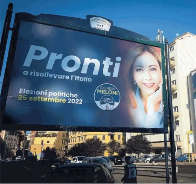 manifesti di giorgia meloni per le elezioni politiche   1