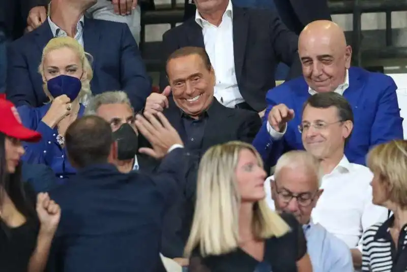 MARTA FASCINA -  SILVIO BERLUSCONI - ADRIANO GALLIANI  ALLO STADIO DI MONZA