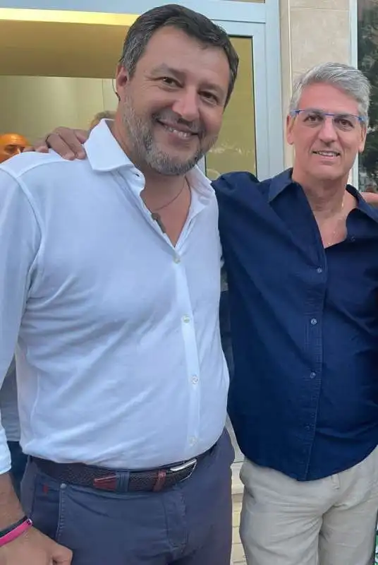 Matteo Salvini e Paolo Petrecca