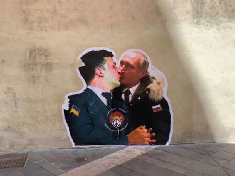 MURALE BACIO PUTIN ZELENSKY  1