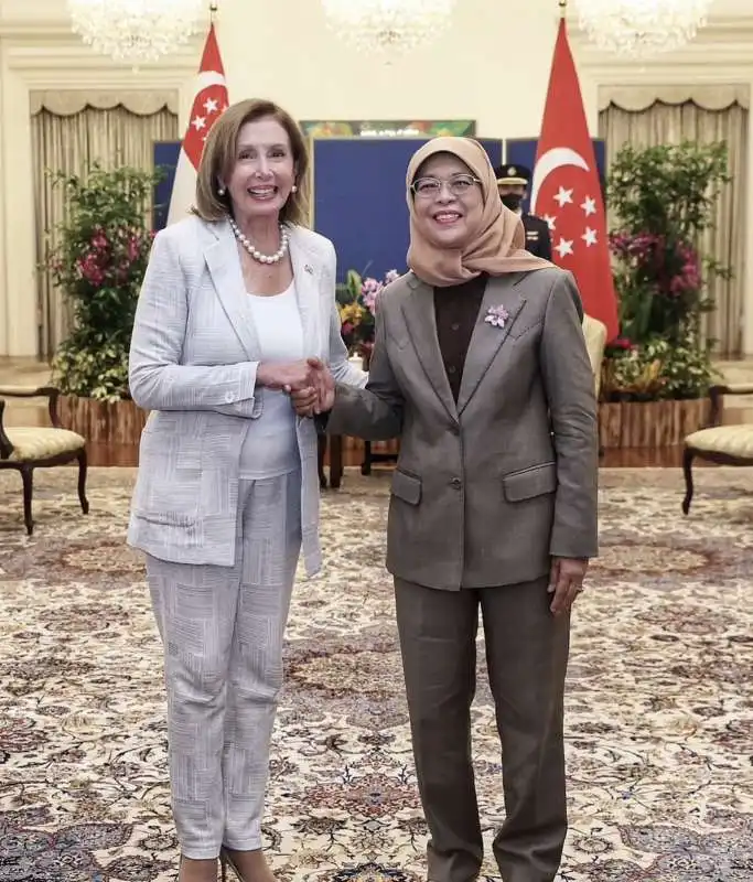 nancy pelsosi halimah yacob   singapore 