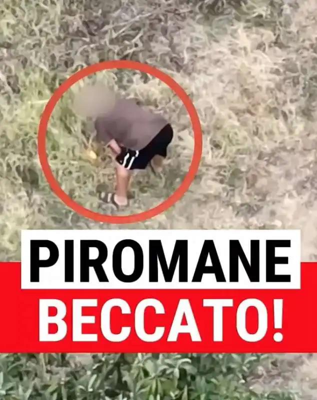 piromane beccato dal drone in calabria   1