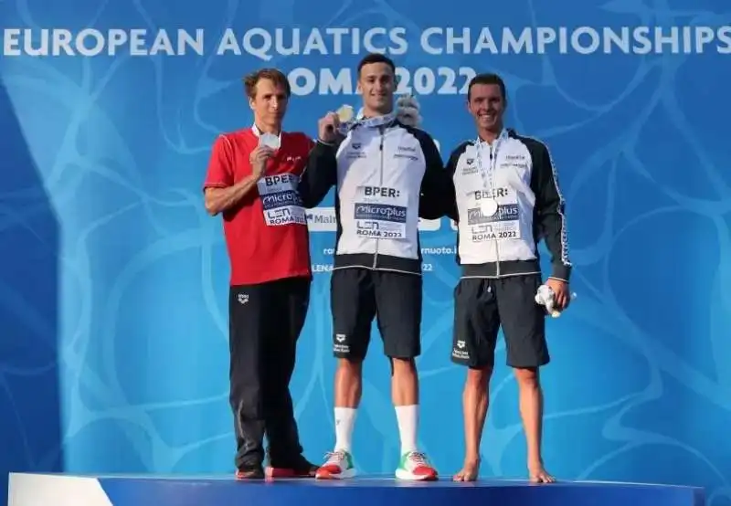 podio 400 misti europei di nuoto 