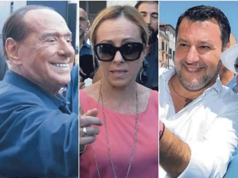 SILVIO BERLUSCONI - GIORGIA MELONI - MATTEO SALVINI