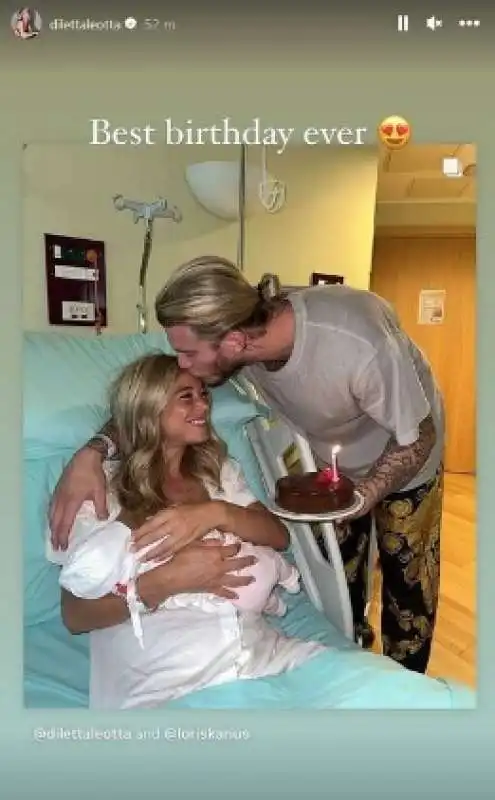 diletta leotta loris karius e la loro figlia aria