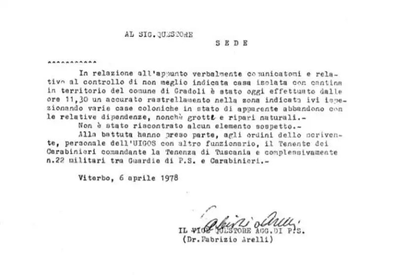 documento perquisizione gradoli