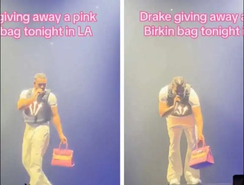 drake regala una birkin rosa a una fan durante un concerto a los angeles    2