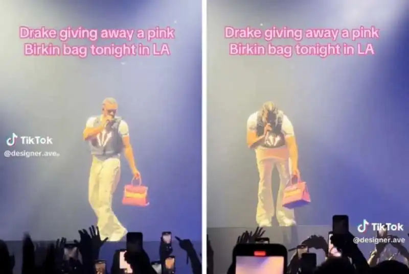 drake regala una birkin rosa a una fan durante un concerto a los angeles    5