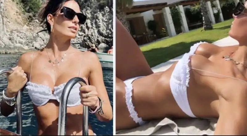 elisabetta gregoraci  in bikini bianco 