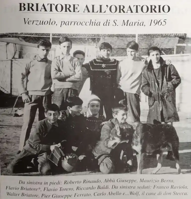 FLAVIO BRIATORE ALL'ORATORIO - PARROCCHIA DI VERZUOLO 1965 