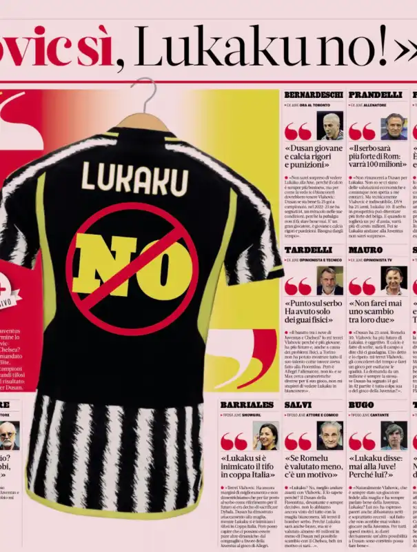 GAZZETTA DELLO SPORT - UNA GIURIA STRONCA LUKAKU