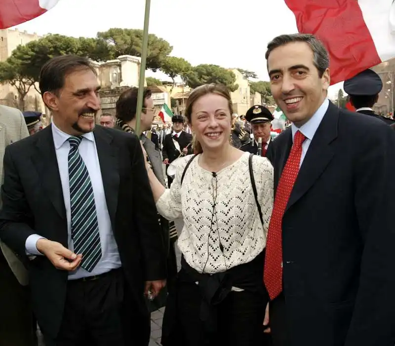 IGNAZIO LA RUSSA - GIORGIA MELONI - MAURIZIO GASPARRI