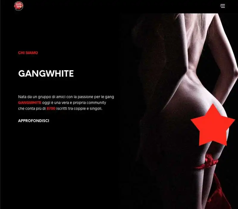 il sito di gang white, la community che organizza gang bang in italia   2