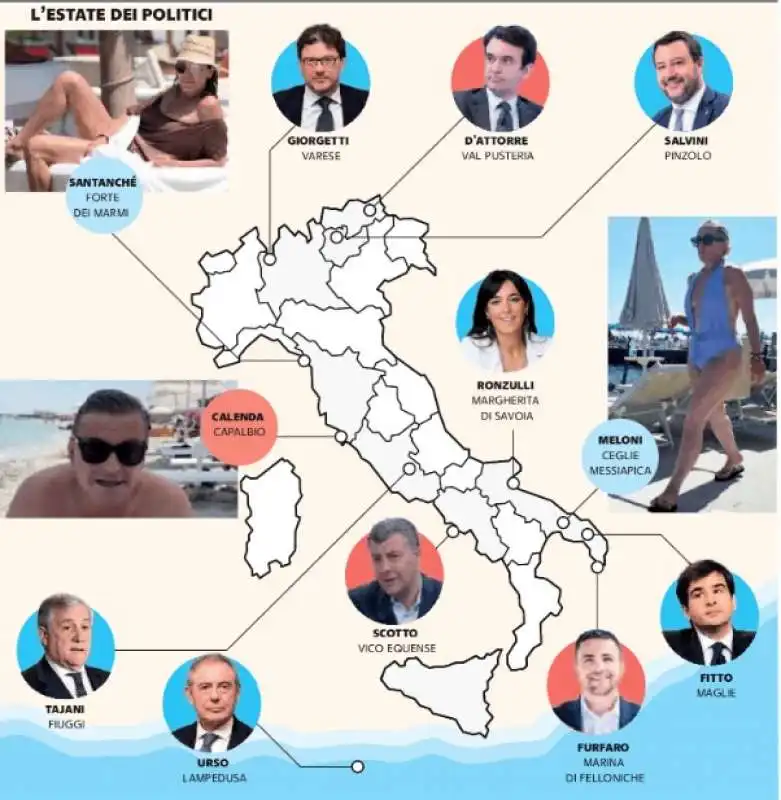 le ferie d'agosto dei politici – la repubblica