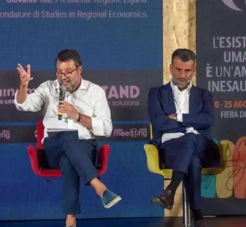 MATTEO SALVINI E ANTONIO DECARO AL MEETING 2023 DI CL A RIMINI