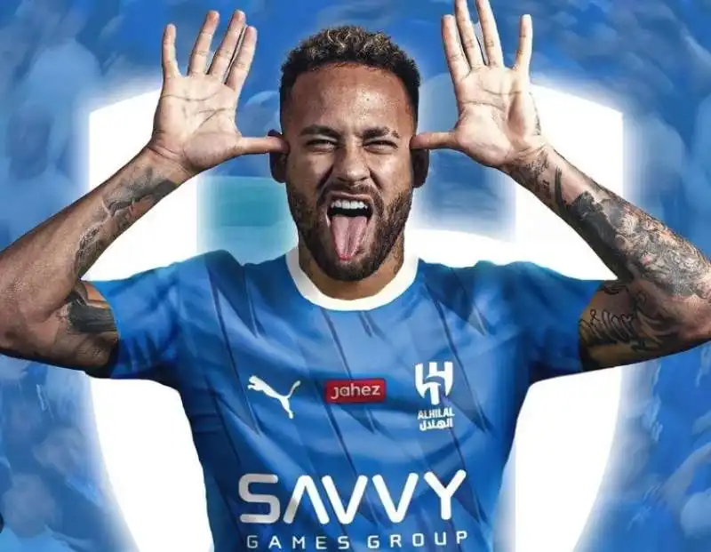 neymar con la maglia dell al-hilal 