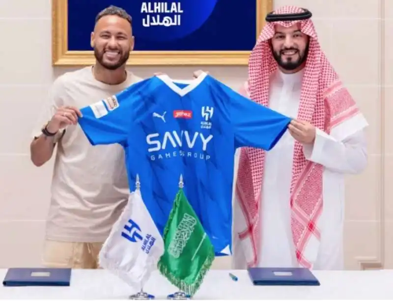 neymar firma il contratto con l al-hilal 