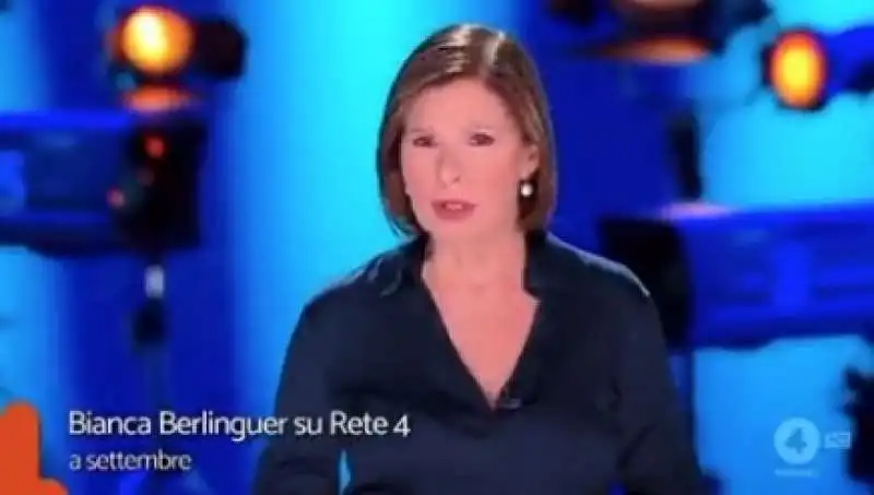 promo programma bianca berlinguer su rete4  2