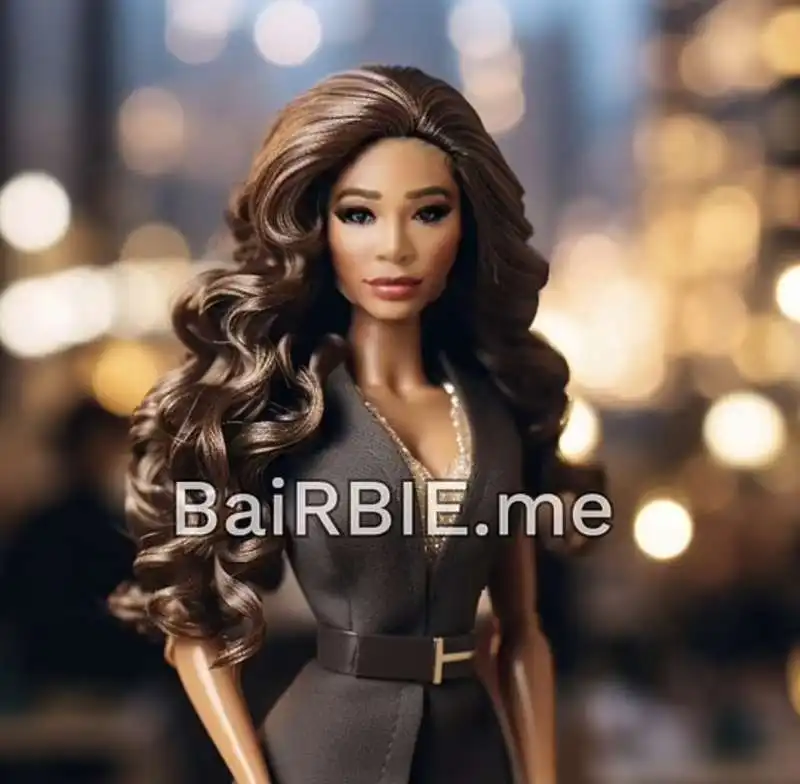 serena williams   immagine creata dal dailymail con barbie.me 