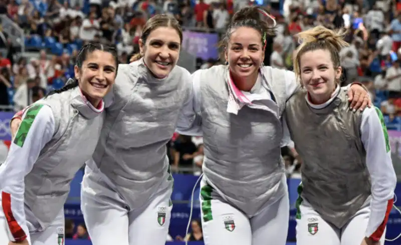 Arianna Errigo, Alice Volpi, Martina Favaretto e Francesca Palumbo fioretto femminile a squadre