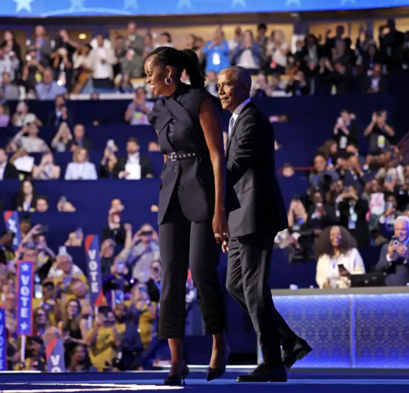 barack e michelle obama   convention democratica a chicago